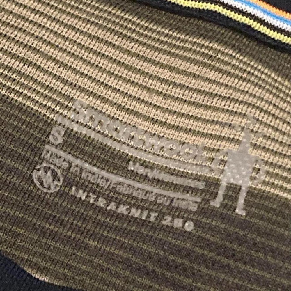 Smartwool Intraknit 200 base layer crew stretch mountain slim fit men's S/16.5 - Picture 2 of 8